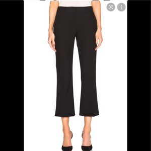 NWT Helmut Lang Size 4 Black Cropped Flare Pants Office Casual